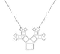 Hokech Pitagora Albero Ciondolo Collana per Le Donne Ragazze In Acciaio Inox Hollow Geometry Charm Neck Chain Science Jewelry Gift