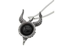 Hokech Punk Retrò Corno di Capra Ciondolo Moda In Acciaio Inox Nero Pietra Catena Collana Uomini e Donne Gioielli Unici Regali