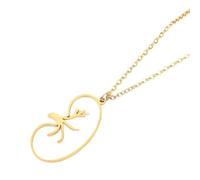 Hokech Rene Ciondolo Collana per Le Donne Ragazze In Acciaio Inox Urologist Fascino Collo Catena Malattie Renali Biologia Gioielli Regalo