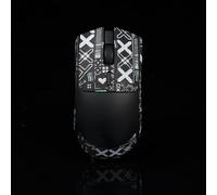 Hokeyio Adesivo per mouse da gamer, per Razer Viper V3, antiscivolo, succhia il sudore, pre-tagliato, facile da installare, per PC gaming, Printsteam bianco e nero