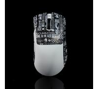 Hokeyio BTL - Nastro antiscivolo per mouse Razer Deathadder V3 Pro, professionale, resistente al sudore, in EVA, 0,5 mm, colore: nero e bianco