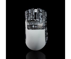Hokeyio BTL - Nastro antiscivolo per mouse Razer Deathadder V3 Pro, professionale, resistente al sudore, in EVA, 0,5 mm, colore: nero e bianco