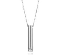 Hoki - Collana in argento con cortisolo, senza fumo, originale, argento con pipa, collana Hoki contro l'ansia, attacchi di panico, per smettere di fumare, strumento per la respirazione, senza fumo