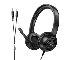 Hoko, Cuffie Audio Cablate Jack 3.5mm con Microfono Anti-rumore Orientabile