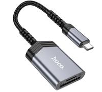 Hoko, Lettore di schede USB-C per scheda SD + micro SD (2TB), Grigio