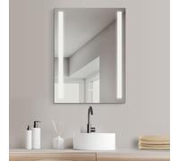 HOKO® Specchio LED 50x70cm con Funzione Antiappannamento. Design per Bagno con Illuminazione LED Economica e Possibilità di Variare la Luce da Bianco Caldo a Bianco Freddo e Neutro
