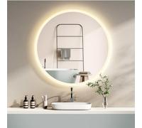 HOKO® Specchio Rotondo 60cm per Bagno con Illuminazione. Specchio da Parete+Comando Tattile+Intensità Luminosa Regolabile. Luce LED Variabile da Bianco Caldo a Bianco Freddo/Neutro 2700-6500K