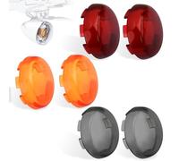Hokuotolite Kit di lenti per indicatori di direzione, coperture di ricambio per indicatori di direzione anteriori/posteriori, per Harley Sportster 883 1200/Touring Road King Electra Glide Street