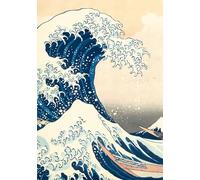 Hokusai 'Die große Welle vor Kanagawa' Notizbuch A5 kariert - 100 Seiten 90g/m² - Soft Cover - FSC Papier: Notebook A5 kariert ohne Rand