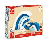 Hape Hokusai Great Wave Blocks Set Construction Game 14 Pieces Blu Bambini