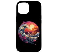 Hokusai La Grande Onda di Kanagawa Nippon Giappone manga tokyo Custodia per iPhone 15