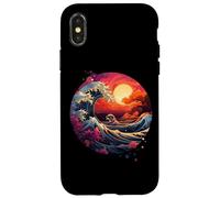 Hokusai La Grande Onda di Kanagawa Nippon Giappone manga tokyo Custodia per iPhone X/XS