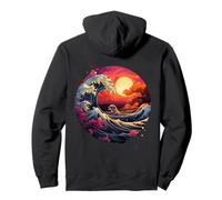 Hokusai La Grande Onda di Kanagawa Nippon Giappone Manga Tokyo Felpa con Cappuccio