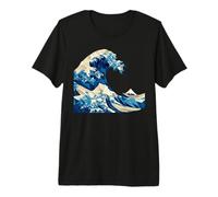 Hokusai sventola Una Grande Onda di Origami Giapponese al Maglietta Premium