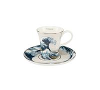 Hokusai Tazza Da Caffè DIE WELLE Argento 100ml Goebel Porcellana