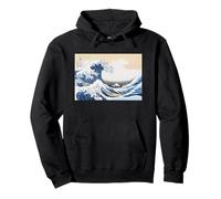 Hokusai The Great Wave off Kanagawa Felpa con Cappuccio