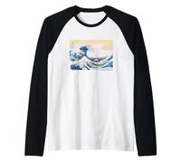 Hokusai The Great Wave off Kanagawa Maglia con Maniche Raglan