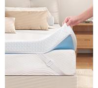Hokway Topper 90 x 200 cm - 5 cm di altezza topper singolo in memory foam gel con rivestimento in fibra di bambù traspirante e lavabile, certificato Oeko-TEX