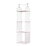 HOKZYHOUSE Organizzatore per Armadio Pensile, Scaffale Portaoggetti Rosa a 3 Livelli Scaffale in Tessuto di Plastica con Griglia Minimalista per Camera da Letto, Dormitorio, Appartamento