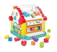 Hola - Casa Giocattolo con Centro di attività per Bambini, Gioco sensoriale ed educativo con Blocchi da Incastro, Pianoforte Musicale, luci e Suoni, impara Numeri e Colori, per Bambini dai 18 Mesi in