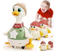 HOLA Musicali Giochi Bambini 1 Anno - Mamma Anatra e Anatroccoli Giochi Gattonare con Musica e Luci Tummy Time Neonato 6-9 12 Mesi, Educativi Regali Bimbo Bimba 1 Anno Compleanno