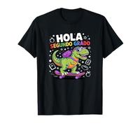 Hola Segundo Grado Dinosaur Hello 2nd Grade Spanish Teacher Maglietta