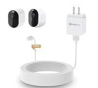 HOLACA Adattatore di alimentazione e cavo da 9 m per Arlo Ultra Ultra 2/Arlo Pro 3 Pro 4, cavo magnetico resistente alle intemperie per esterni o interni, ricarica continua per la tua fotocamera Arlo (1 confezione, 9,1 m)