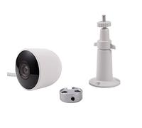 HOLACA Compatibile per Nest Cam Wall Mount Versatile Staffa in alluminio compatibile per Google Nest Cam Telecamera di sicurezza esterna (bianco-alluminio)