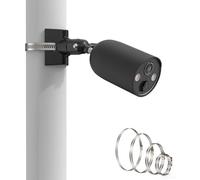 HOLACA Custodia in silicone + supporto asta compatibile con TP-Link Tapo C425/C460(KIT), impermeabile, morbido, durevole (fotocamera non inclusa), custodia in silicone + supporto, nero