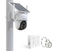 HOLACA Supporto da palo compatibile con AOSU, ANSQUE, Cinnado, Eufy, Reolink, SEHMUA, Tapo Security Camera, staffa di montaggio per telecamera di sicurezza solare (fotocamera non inclusa), bianco