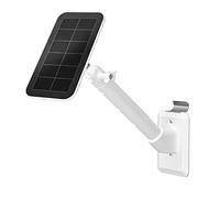 HOLACA Supporto da parete compatibile con pannello solare Rin g, supporto prolungato, regolabile a 180°, compatibile con pannello solare Arl o/Wyze/Eufy/Wasserstein, bianco