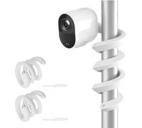 HOLACA Supporto flessibile compatibile con Eufycam 1/2/2C/2C Pro/3/3C/E, Arl o Pro 2/3/4/Ultra 1&2/Essential, Argus 2 e altre fotocamere con filettatura da 1/4", colore bianco | 2 pezzi