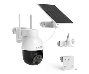 HOLACA Supporto per grondaia per telecamera e pannello solare compatibile con telecamera di sorveglianza esterna solare AOSU 2K 3MP / 3K 5MP (telecamera e pannello solare non inclusi)