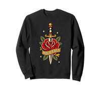 Hold Fast Dagger Rose Traditional Tattoo Flash Old Ink Felpa