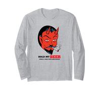 Hold My Beer While I Kiss Your Girlfriend - Citazione divertente Maglia a Manica