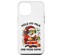 Hold My Milk One More Game Divertente Babbo Natale Gamer Natale Custodia per iPhone 12 Pro Max