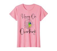 Hold On Let Me Overthink This| Divertente Donna sarcastica Overth Maglietta, Donna, Rosa, S