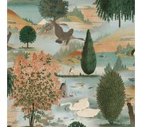 Alberi & Foglie Carta da Parati - Floreale Metallico Tropicale Brillantini Palma