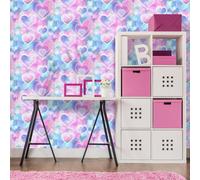 Holden Neon 3D Effetto Cuori Rosa/Blu Trendy Ragazze Camera Carta da Parati
