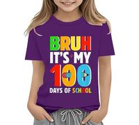 Holder Halstuchhalter Schmuck Clothes First Day of School Shirt In My Pre School Shirt Toddler Kindergarten Shirts Langarm Schwarz Kinder, Lilla, 10-11Years