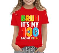 Holder Halstuchhalter Schmuck Clothes First Day of School Shirt In My Pre School Shirt Toddler Kindergarten Shirts Langarm Schwarz Kinder, Colore: rosso, 10-11Years