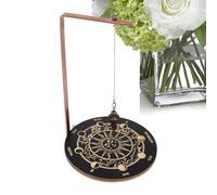 Holder - Moon Phase Wooden Wiccan Crystal Stand With Incense Rack Shelf, Spiritual Long Tail Display Piece | Wood Crystal Holder For Home Tabletop Necklace Healing