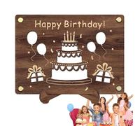 Holder per contanti, Happy Birthday Card Cash Holder, Happy Birthday Wooden Money Birthday Card Holder for Boys, Girls, Kids, Torta, Se référer au descriptif, riferimento alla descrizione
