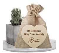 Holdes Borsa in iuta con scritta in lingua inglese "Why You Are My Friend" (lingua italiana non garantita) | Borsa di iuta portatile decorativa con 10 motivi per cui sei il mio, per ragazzi e