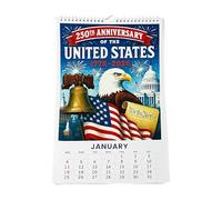 Holdes Calendario da parete 2026, 250° anniversario, calendario commemorativo USA, agenda mensile 2026, per casa, ufficio, scuola, soggiorno, organizzatore per famiglie, amici, anno scolastico