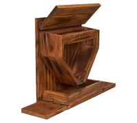 Holdes Casetta di mangime per esterni - Legno divertente casa resistente alle intemperie, montaggio per alberi scoiattoli, mais, per piccoli animali selvatici e alimenti per animali domestici, mais in