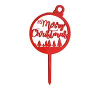 Holdes Christmas Cake Topper, Buon Natale Cupcake Toppers Oro rosso Bianco Ornamento per torta di Natale Glitter Dessert Picks per la festa di Decorazione per torta Forniture per le