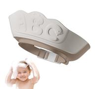 Holdes Cuffia da doccia per bambini - Cuffia per lavare i capelli a doppio strato con cintura regolabile - Cappa da bagno impermeabile con protezione per il viso per bambini shampoo e doccia