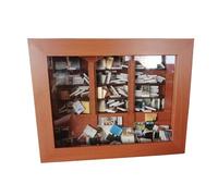 Holdes Kit Miniature Book Nook, Piccola Libreria - Libreria in Miniatura Scuotere Una mensola | Piccola vetrina della scatola dei libri, decorazione della mensola in miniatura con piccoli libri per