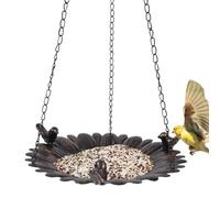 Holdes Mangiatoia per uccelli, in metallo robusto e resistente alle intemperie, design retrò, può essere appesa come decorazione per giardino, terrazza, balcone, finestra Fink Osservazione